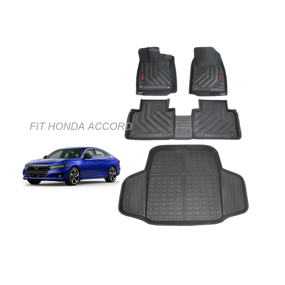 3D TPE Rubber Odorless All Weather Waterproof Anti-slip Car Foot Mat Car Floor Mats For Honda Accord 2014-2017 2018-2022 2023