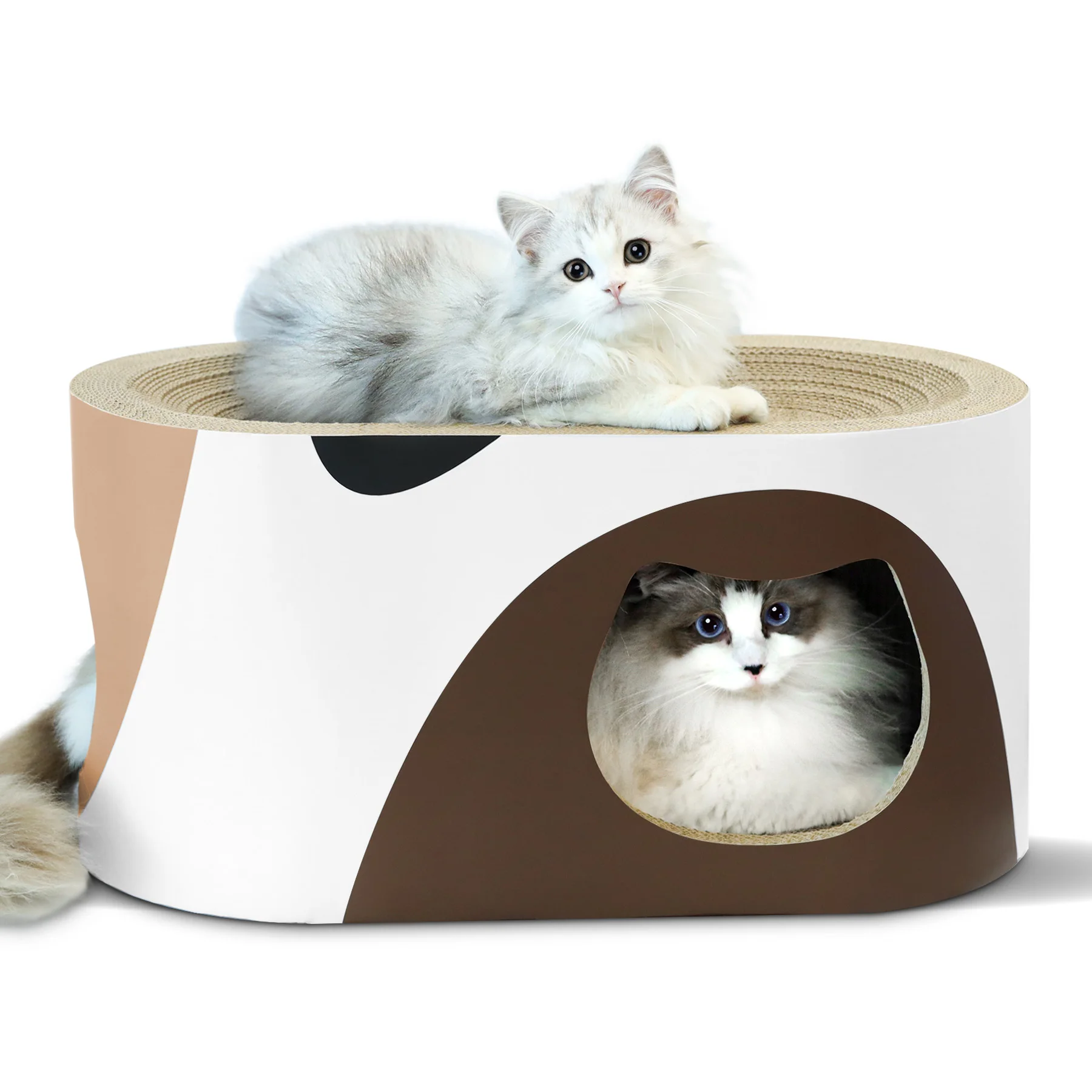  Pet interactive cat toys minimalist scandinavian house round scratcher lounge