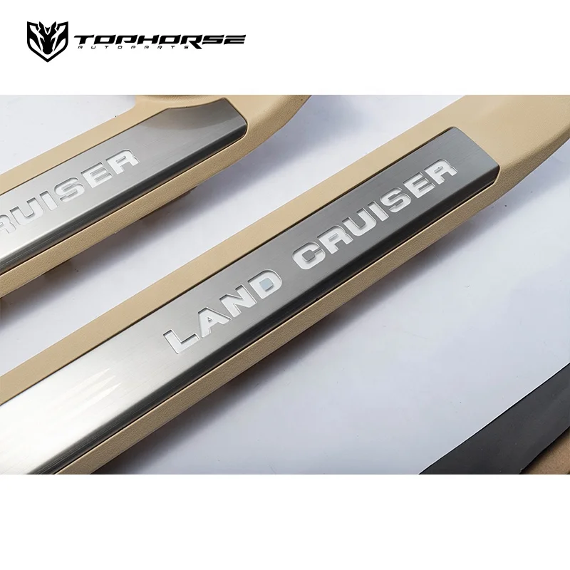 LED door sill plate For land cruiser 200 side step plate foot board  car accessories  auto parts