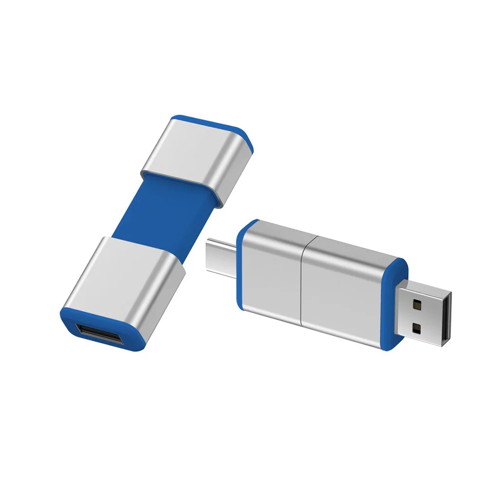 NEW Design 2 in 1 cle USB 3.0 Metal  Flash DISK Pendrive 8 16 32GB 64GB 128GB OTG Type C  USB Flash Drive