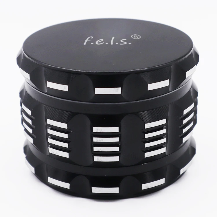 Измельчитель для трав 2,5 дюйма, 4 шт., черный алюминиевый измельчитель для специй, аксессуары для курения со скребком для пыльцы