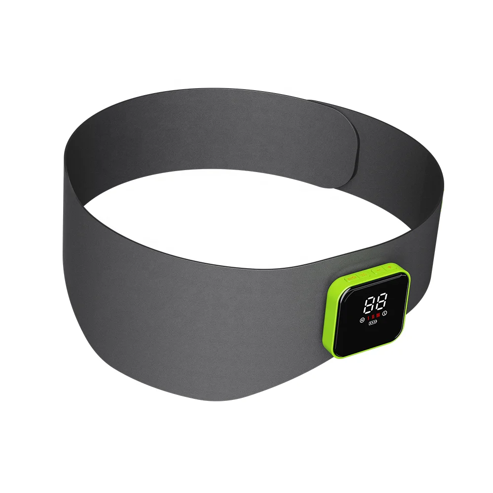 Wireless EMS heating abdominal fat burning slimming belt for waist training and massage dual use massage belt