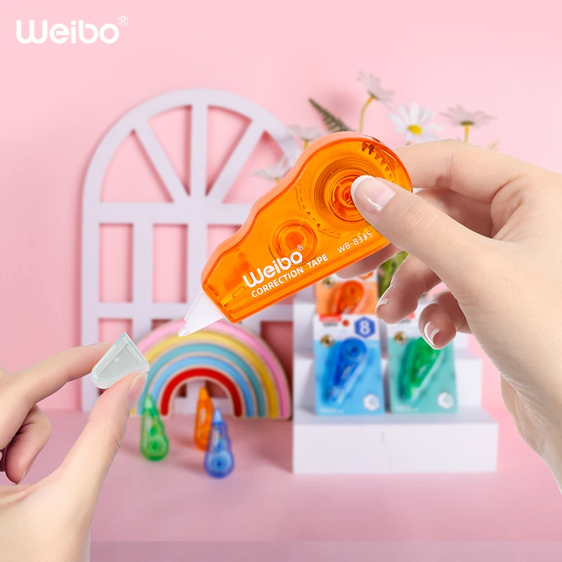 weibo Kawaii Cute Decorative Colorful Correction Tape White Out Set 3 In 1Set Refill Stationery Test Good Correction Tape