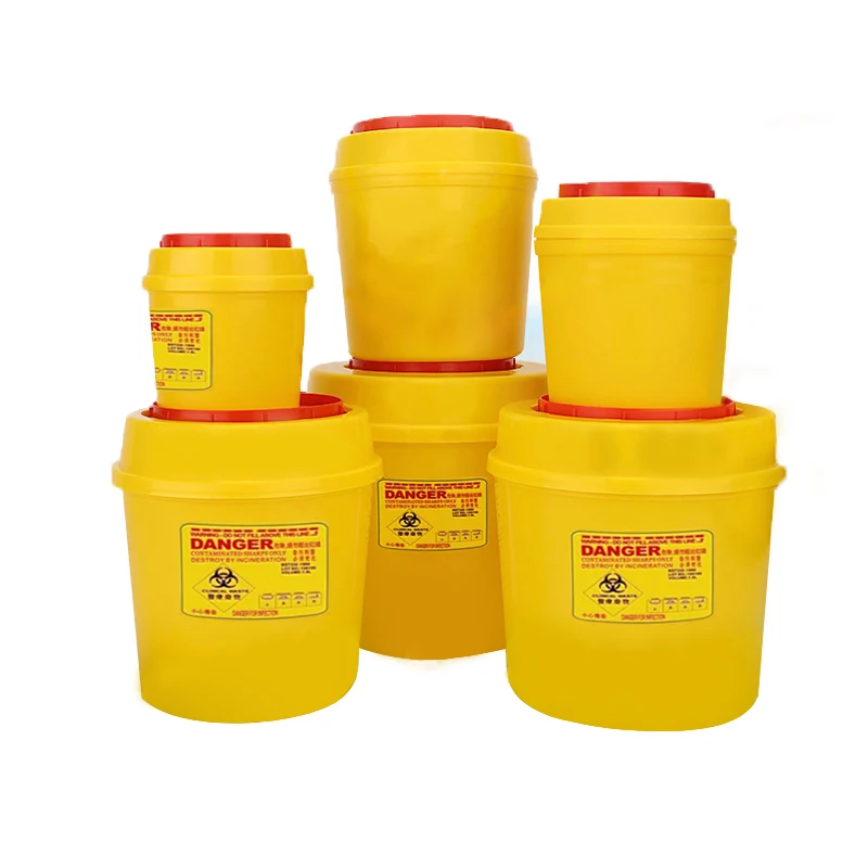 Hot Selling 3L Yellow US Market Medical Waste Bin Disposable Sharps Container For Hospital Syringes