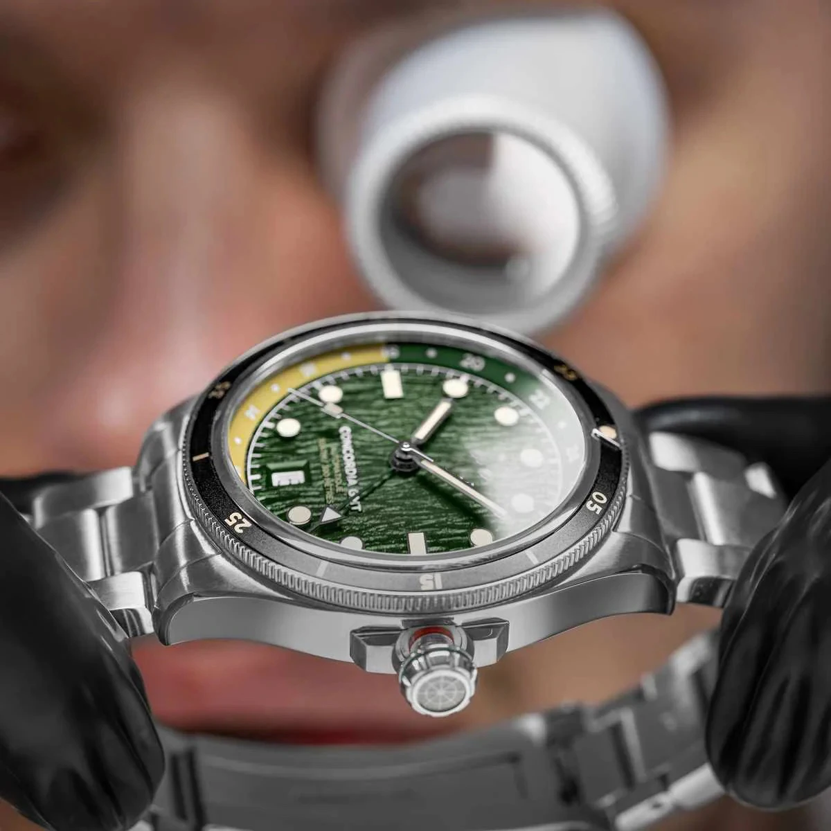 40MM Men`s GMT Custom Design Watches ,Unidirectional Rotating Bezel Powered By Japan Miyota 9075 Movement
