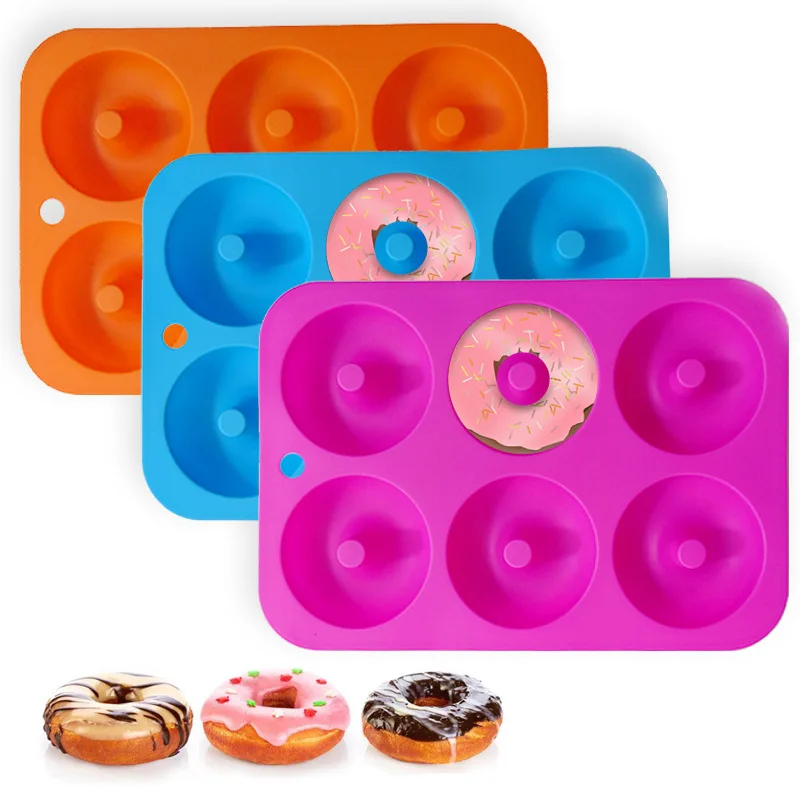 Silicone Donut Mold Baking Pan Non-Stick Baking Pastry Chocolate Cake Dessert DIY Decoration Muffins Silicone Cake Molds 3D