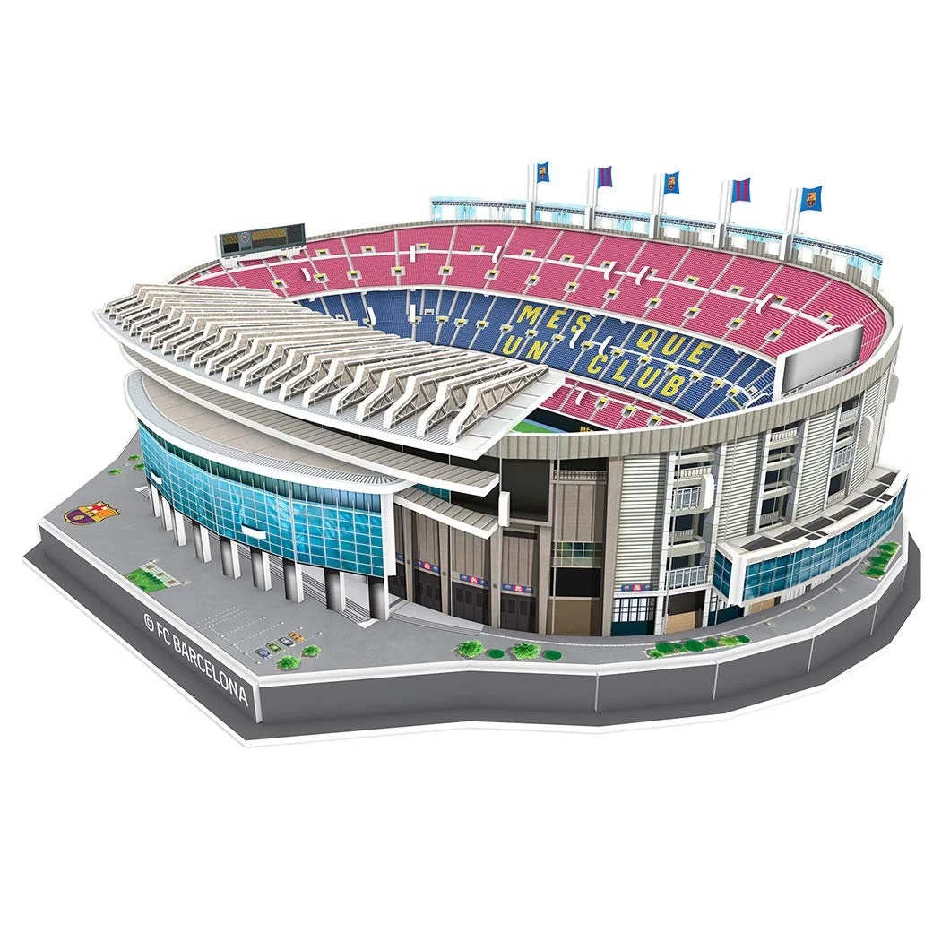 Support customized Football Basketball Stadium DIY Assemble Model Toy Funny  for 3D jigsaw Puzzles Toy