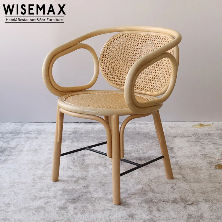 Мебель WISEMAX в скандинавском стиле новый стиль обеденный стул из твердой древесины ротанга тростника для ресторана thonet