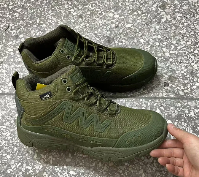 DF A162  Olive Green customized AK AEISK  middle cut sports training shoes canvas ankle boots MG boots