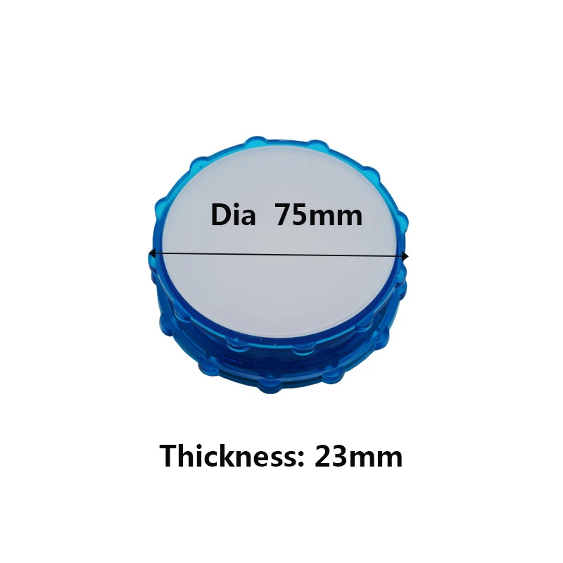 Qualisub Personalized High Quality Plastic Herb Grinder Sublimation blank Herb Grinder two Acrylic sheet for DIY print