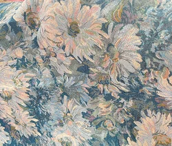 Sunflower oil painting style floral cloth cloth clothing case and bag handicrafts dress DIY tablecloth cloth