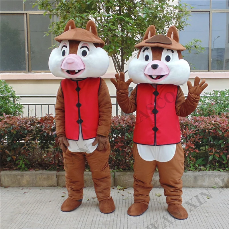 Alvin and Chipmunk Squirrel mascots adult costumes costume mascot plush mascot costume