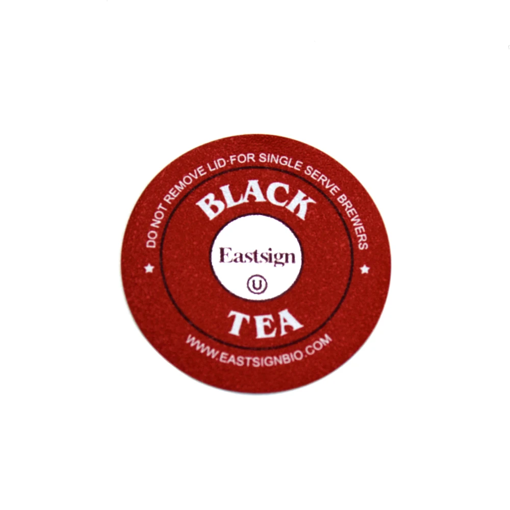 Luckytime Custom heat sealing laminated  die cut aluminium foil lid for cups