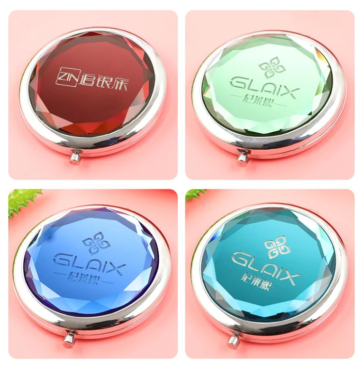 small gift double-sided folding Hot Cosmetic Crystal Mirror