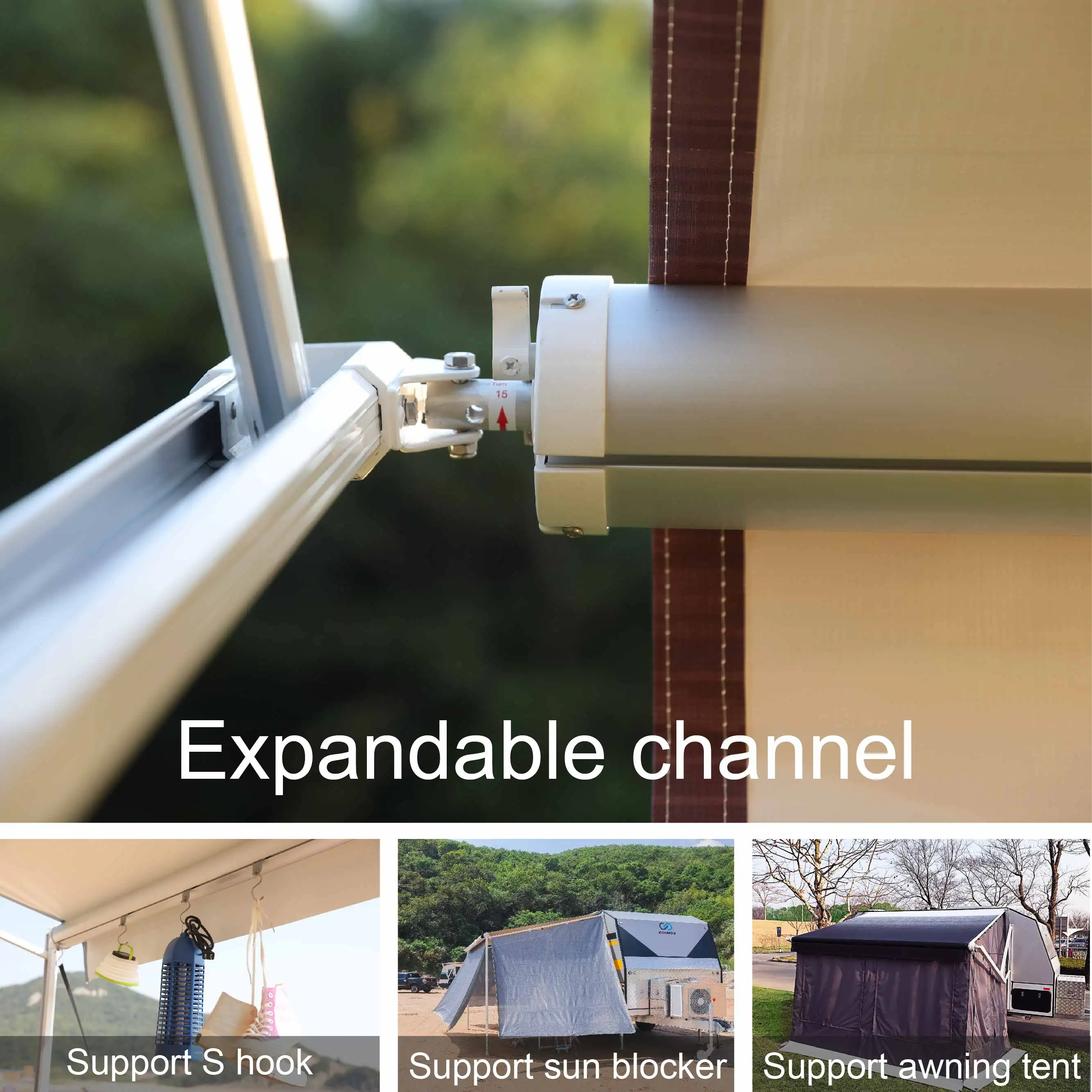 Awnlux Caravan Accessories Manual Retractable Folding Overland Camper Trailer Side Awning Canopy tents Outdoor for Patio