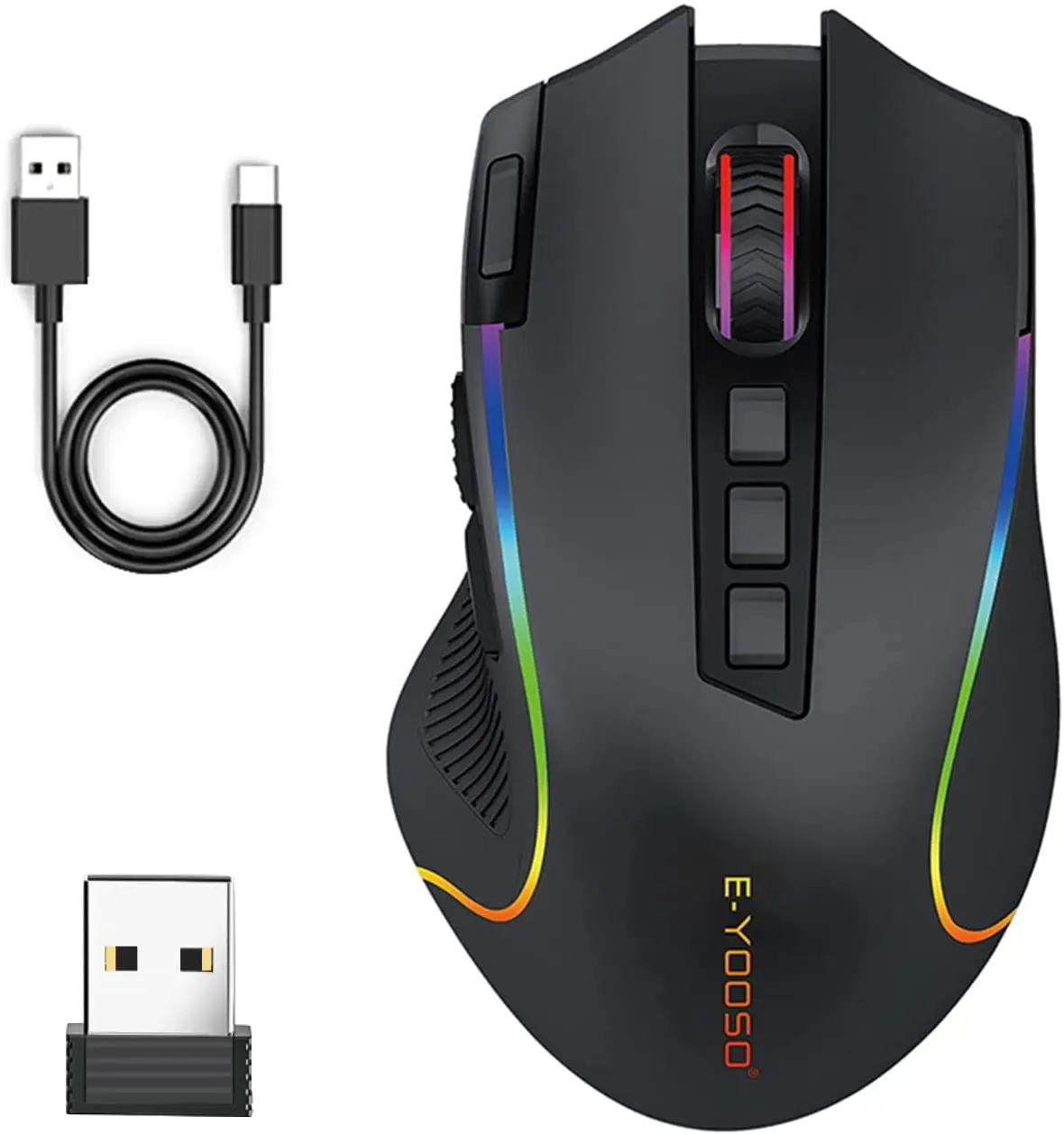 E-YOOSO X-11 Wireless dual mode Gaming Mouse RGB Backlit  9 Programmable Buttons  OEM gaming mouse