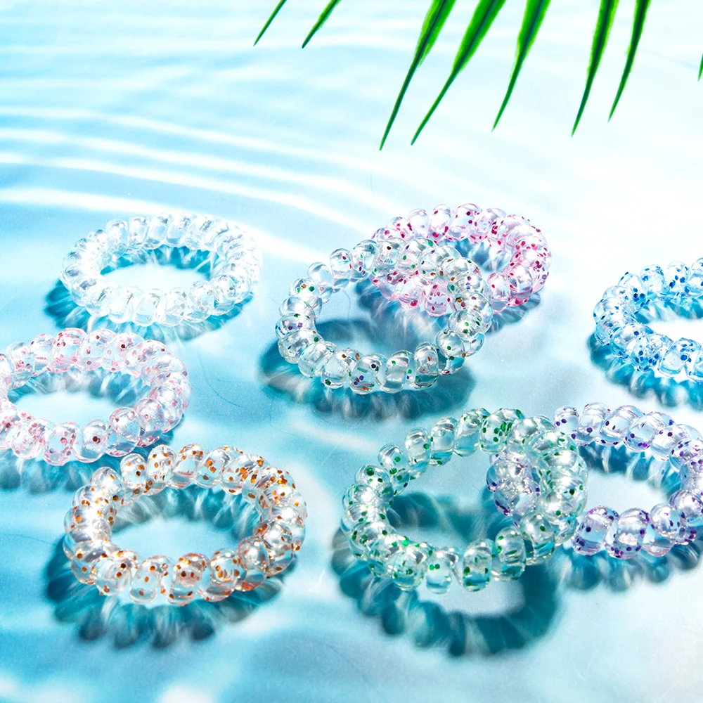 2022 Manufacturers Customized Onion Powder Telephone Cable Hairband Onion Powder Hair Ring