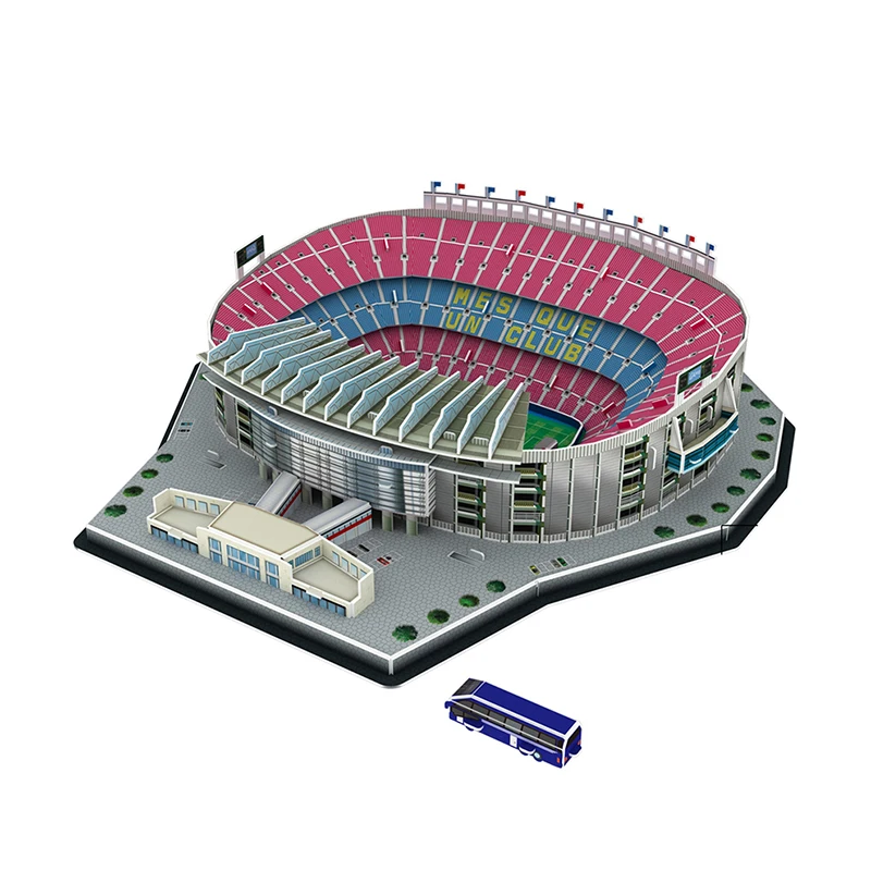 Hot Selling Kids&Adults 3D Dimensional Puzzle Football Stadium Self Assemble Model Toy DIY Assemble Paper Model Toy