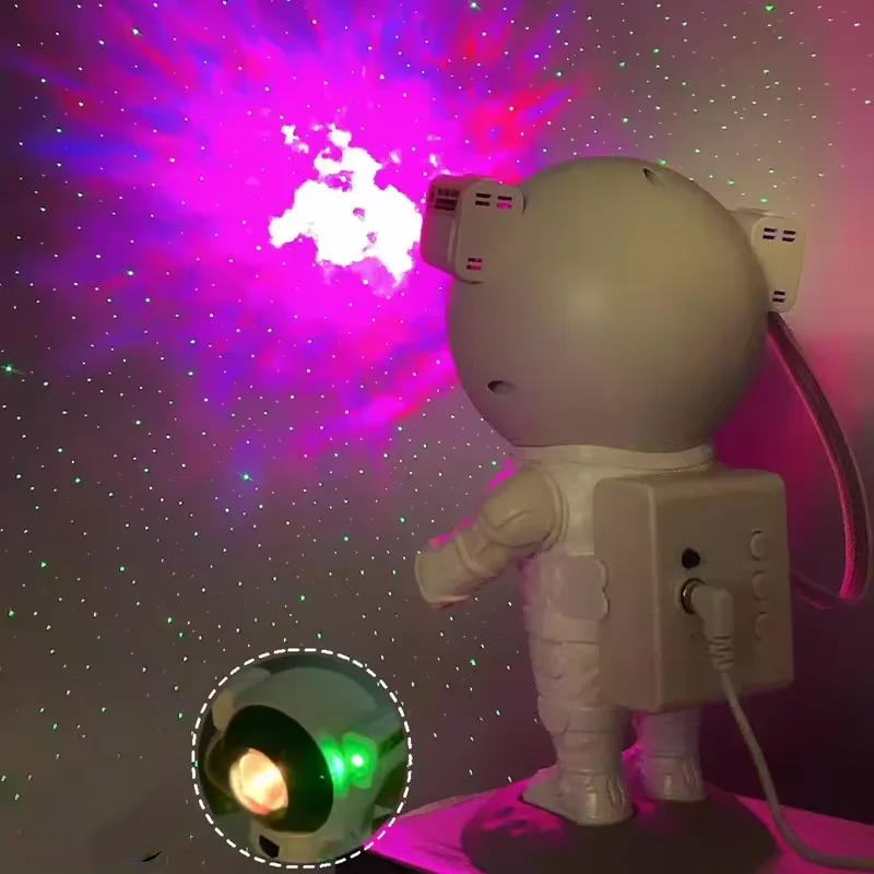 Hot Selling Rotatable Astronaut Projection Spaceman Lamp Ocean Wave Star LED Night Light Galaxy Nebula Projector for Bedroom