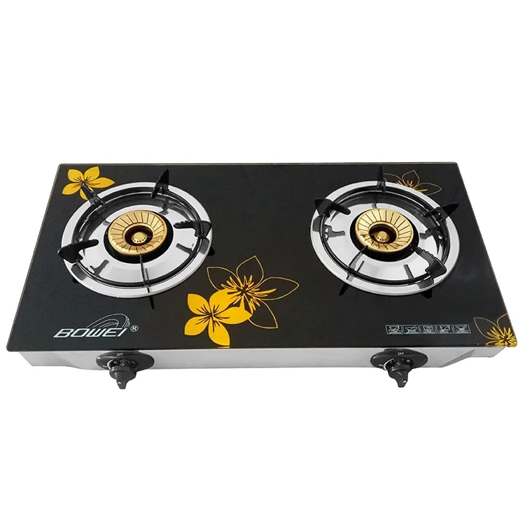 Hot selling home appliance new model gas stove high quality made in china glass top gas stove good price two burner gas stove
