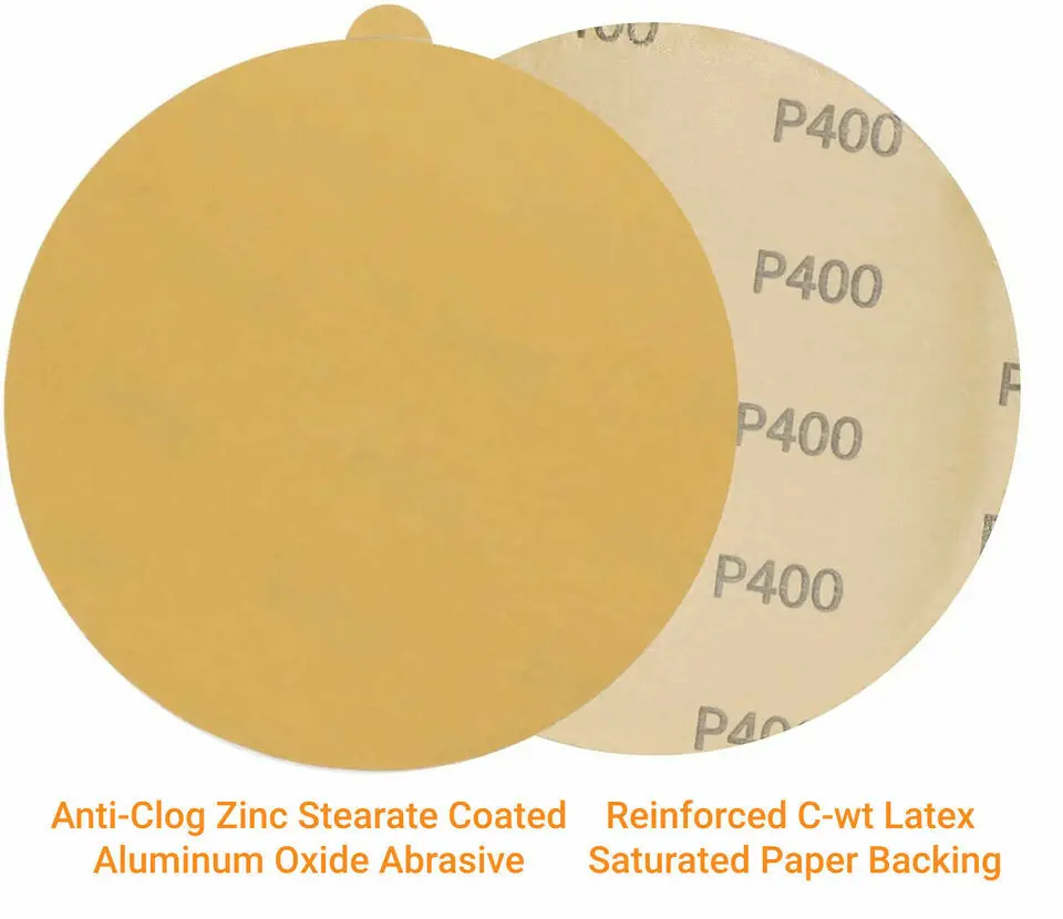 50pcs-set 1500pcs-carton 6-Inch 400 Grit PSA Adhesive Sanding Discs Sticky Back Sandpaper for DA Sander Abrasive Tools