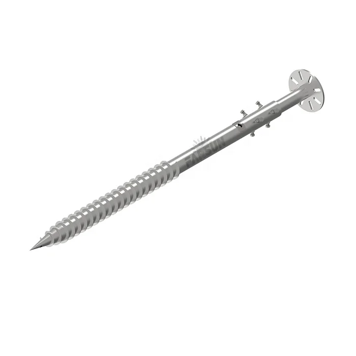 FarSun Adjustable Galvanized Anchors Ground Screw Pile Fence Post Anchors