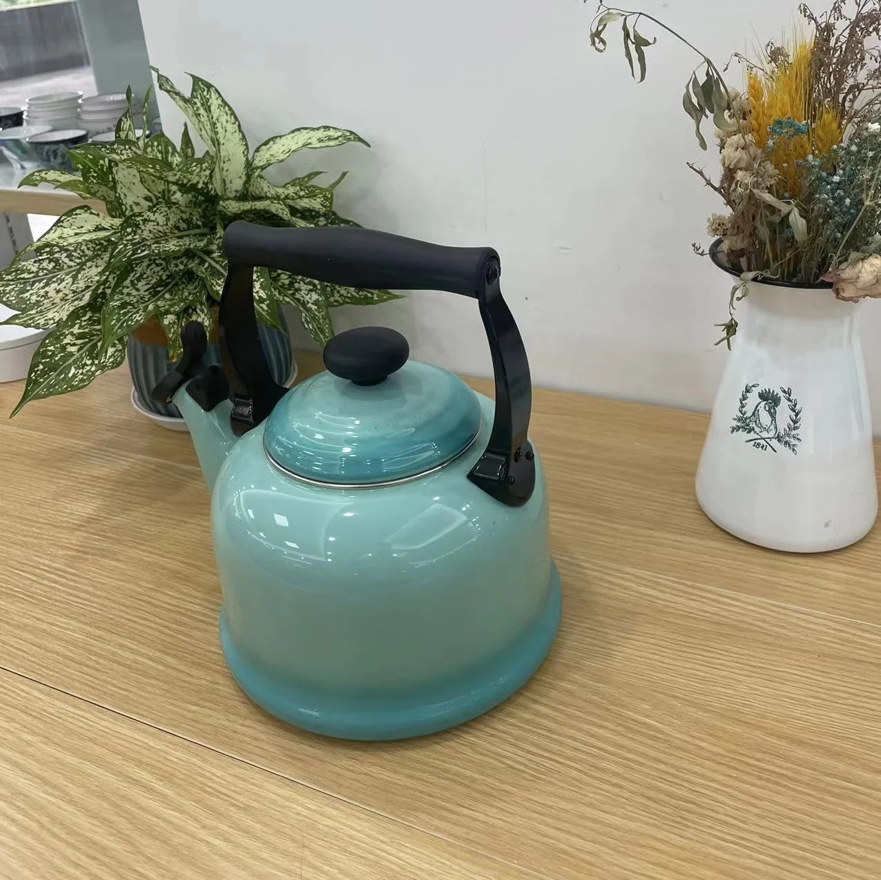 Новое поступление эмалированный чайник со свистком из нержавеющей стали