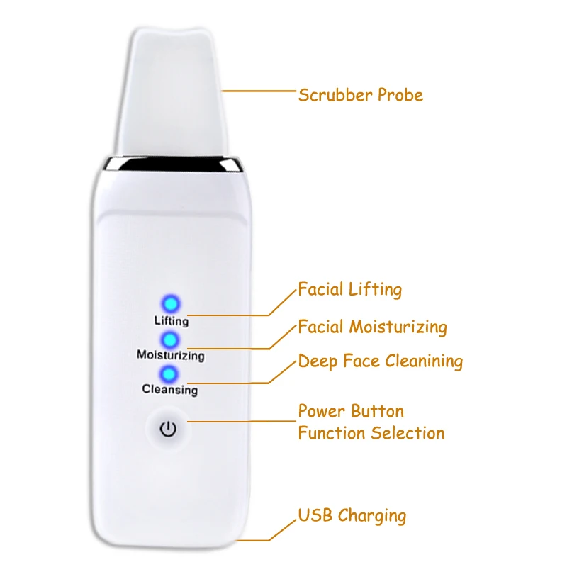 Cheapest skin scrubber ultrasonic skin scrubber facial cleaner ultrasonic skin scrubber machine