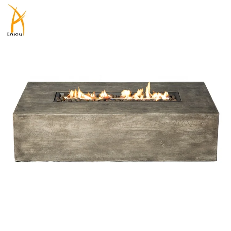 Hot Sales 48 Inch Faux Wood Gas Fire Pit  Patio Propane Fire Pit