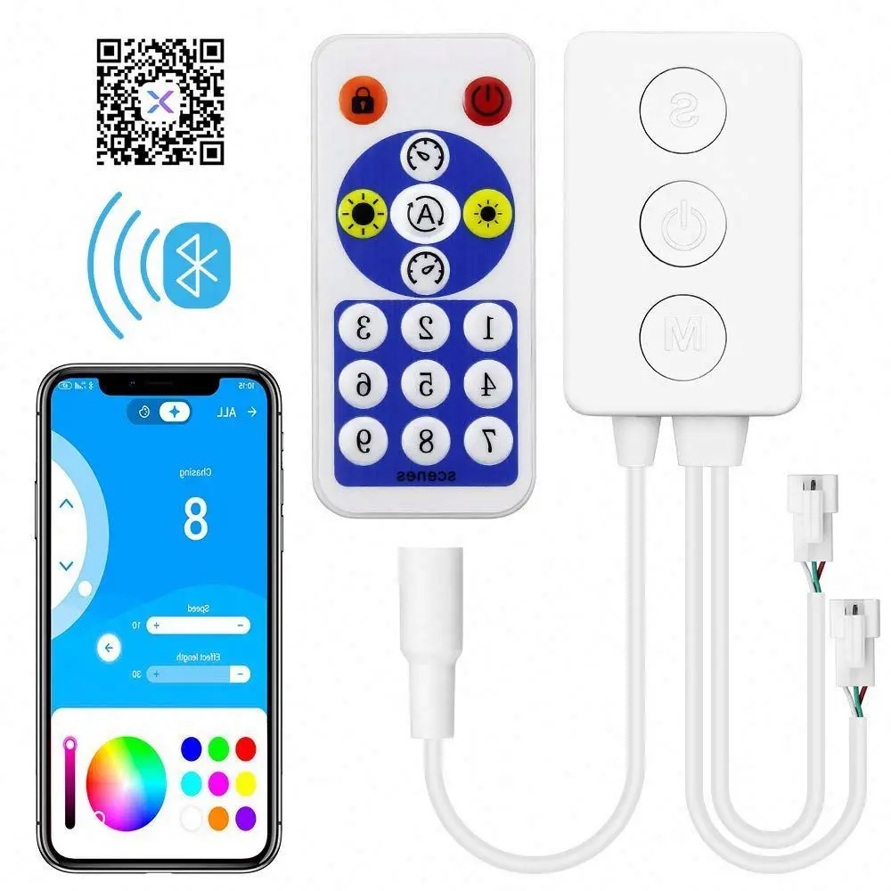 Dc5-24V SP601E светодиодный контроллер двойной выход Smart Music 3Pin 4Pin 5050 Rgb индивидуально адресуемый