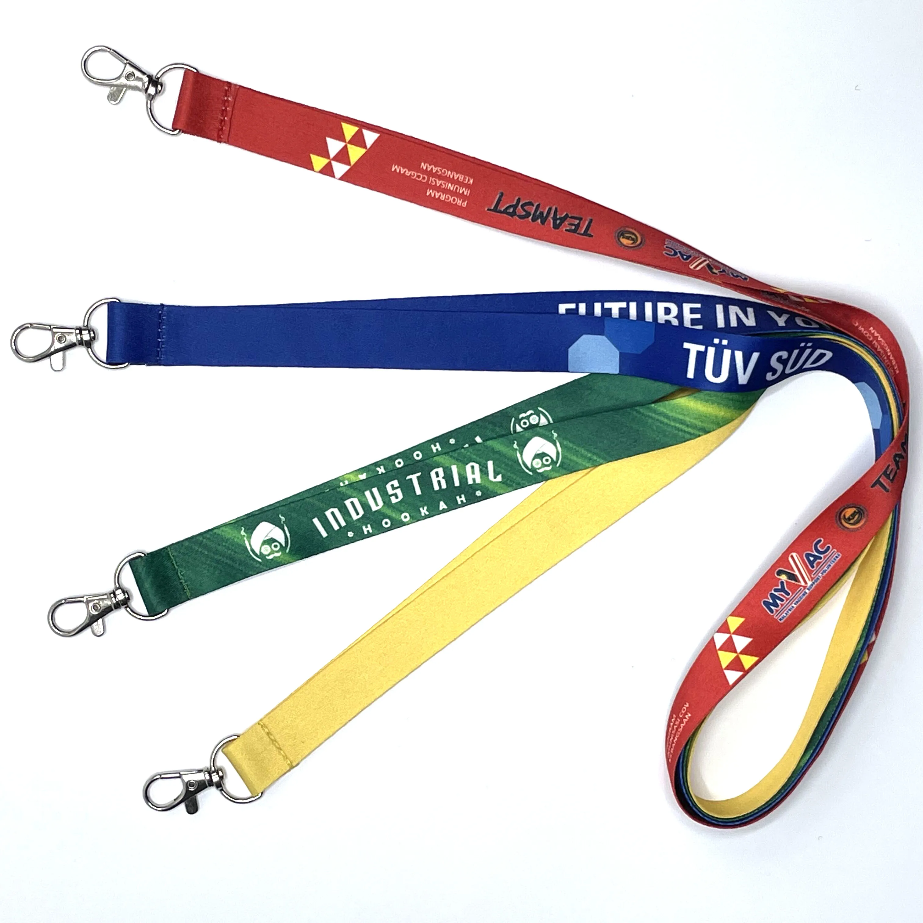 Polyester Lanyard Manufacturer Free Sample Promotional Neck Lanyards With Logo Custom