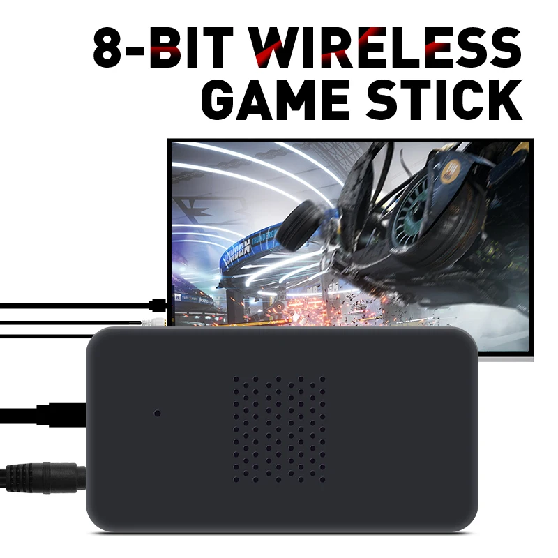 DATA FROG wholesale retro video game consoles from China 2.4G mini  Wireless video game players built in 600pcs 8 bit games