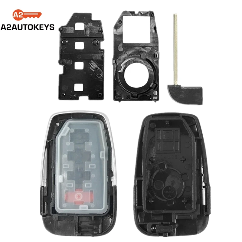 A2AUTOKEYS  For Toyota Camry Prado 2018 2019  4 Buttons 315/433 MHZ 4A ChipWith Emergency Key Blade Car Smart Remote Key