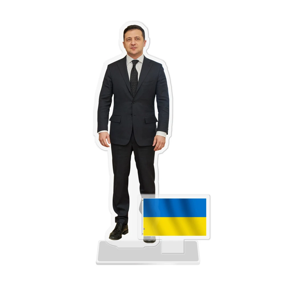 Factory Wholesale Ukrainian President Acrylic Humanity Display Card Customization