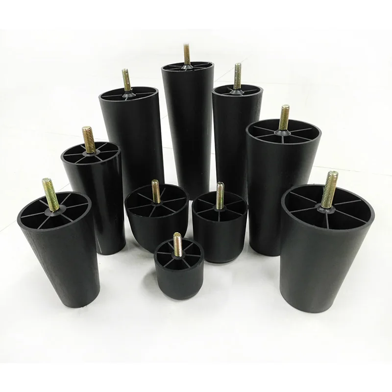 Leg Custom Furniture accessories 100/120/140/150/160mm Height Round Sofa Plastic Leg  Furniture Plastic Feet