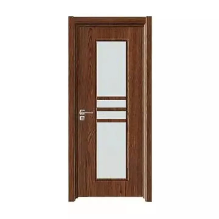 High Quality Slab Melamine Interior Classroom Commercial Used Wood Door Main Entrance Wooden Frame Glass Window Doors