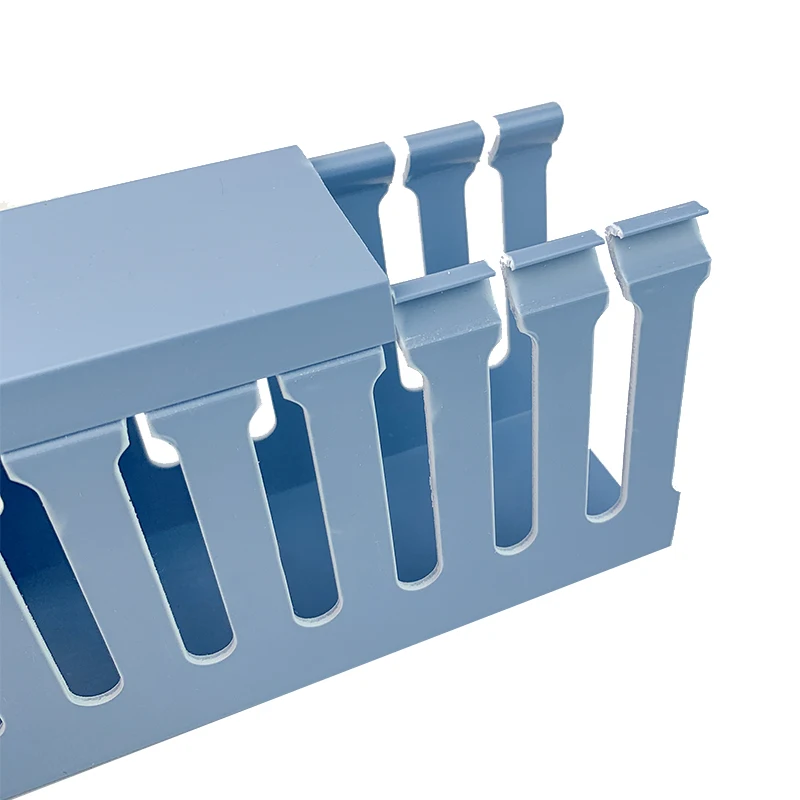 WBO wire Slot 40*35 Raceway Cable Wring Good Insulation Slotted Insulation Pvc electrical Cable Trunking Blue Wiring Ducts