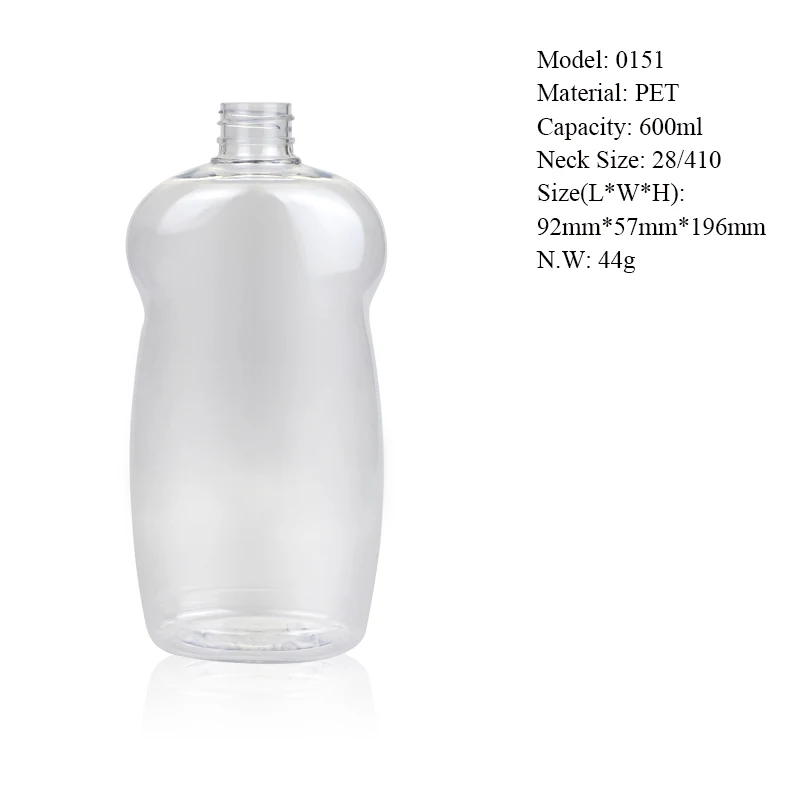 
Factory Good Quality In Stock Personal Care Lotion Pump Sprayer Clear 600ml PET Baby Oil Plastic Bottle in Bulk 
