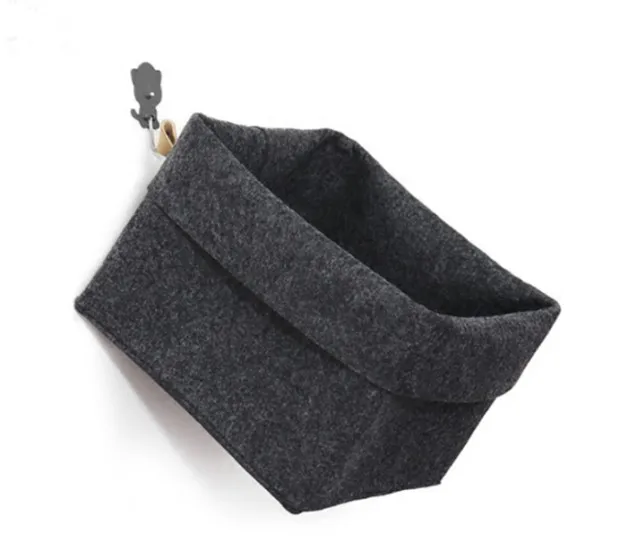 Factory wholesale custom simple felt storage box handmade small felt organizer bag