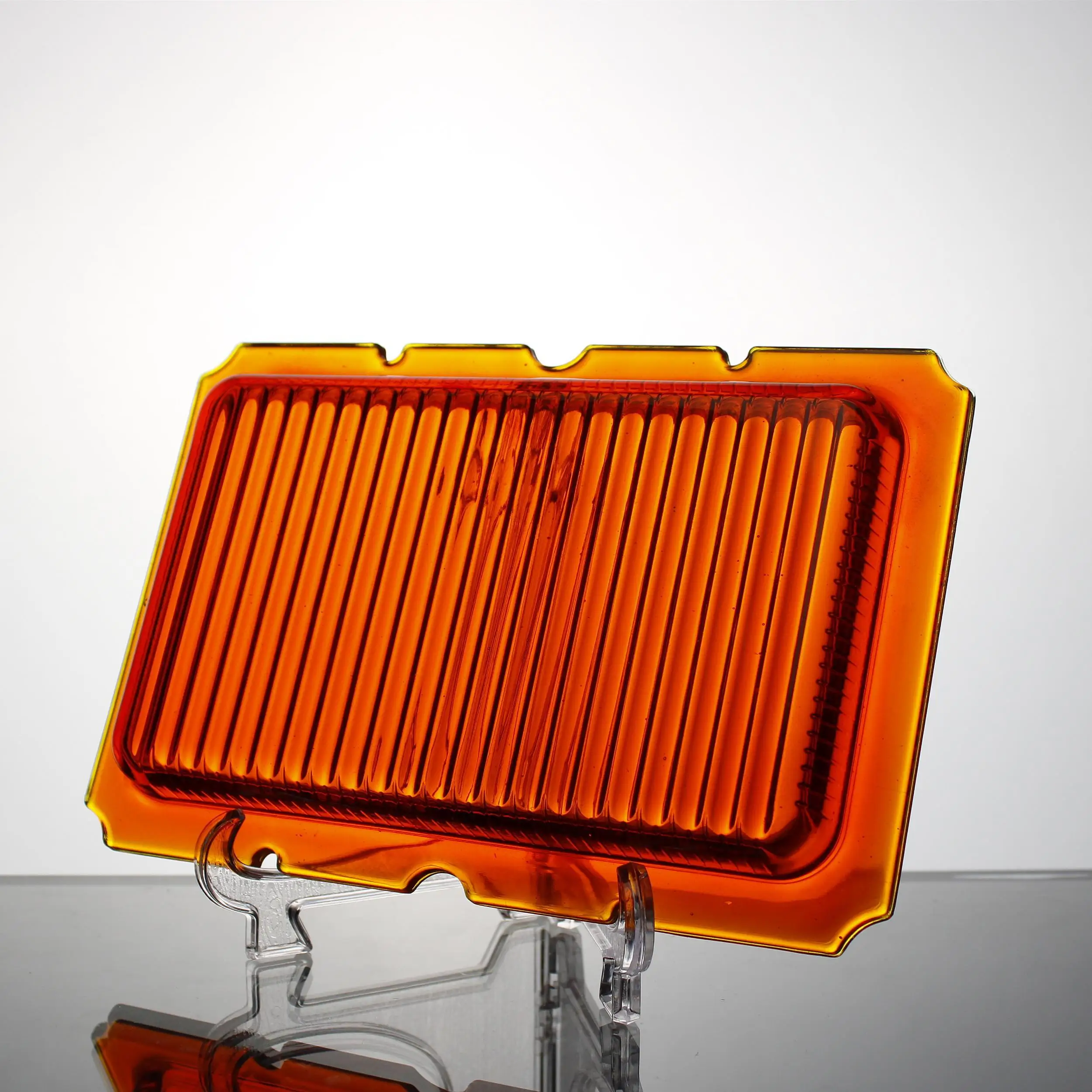 Factory Custom Size Shape Color Mold Pressed Heat Resistant High Borosilicate glass lens cover headlights Glass Lamp Cover