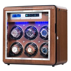Wooden Watch Winder for Automatic Watches with Lock Super Quiet Motor Watch