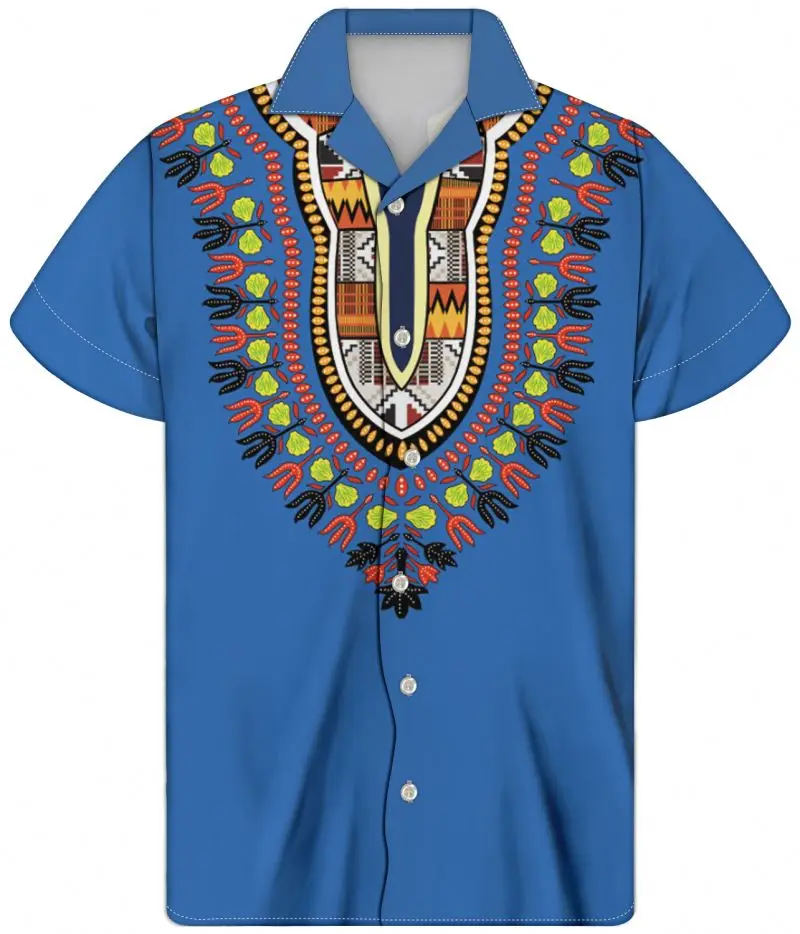 Wholesale Clothing Arrive Button up Shirts South Africa New Mens Traditional Polynesian Tribal Design Wholesale Plus Size 1piece