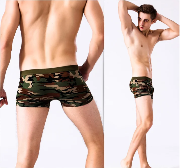 
Premium Soft 4-Pack Modal Material Camouflage Printed Boxer Briefs for Men 