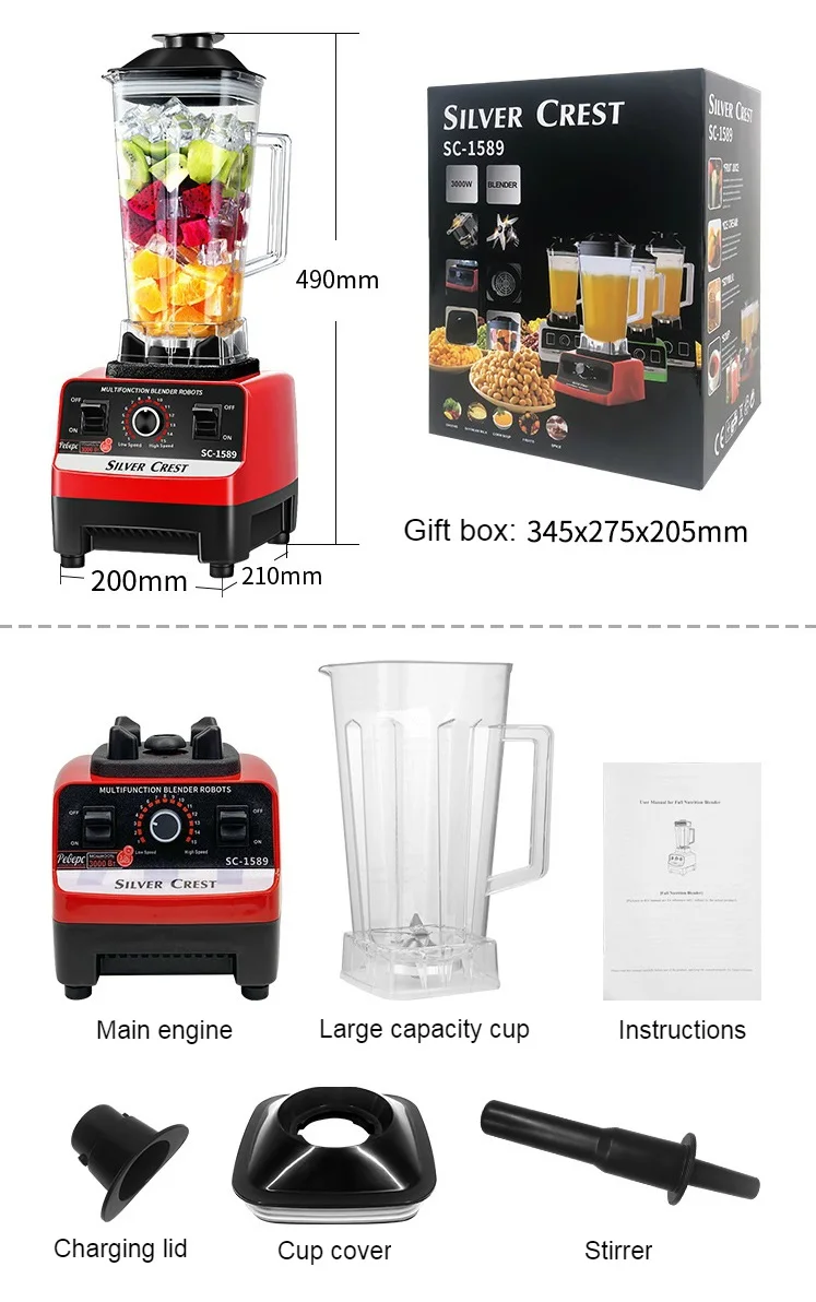 Leazo Customized 1.5 L capacity mixer blender fruit juicer blender /fruit blender machine/multifunction fruit mixer blender
