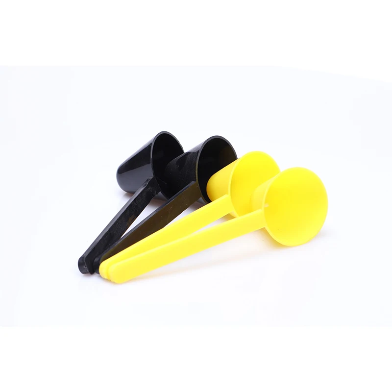 Personalized custom logo triangle cone shape food grade plastic coffee measuring spoon scoop, black