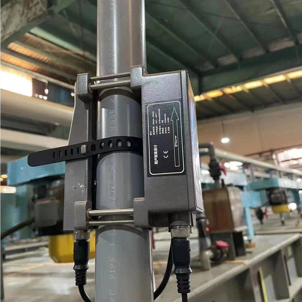 Shanghai CIXI 4-20mA RS485 External Card Flow Watch Snap Clamp On Ultrasonic Flow Meter Transducer Flowmeter