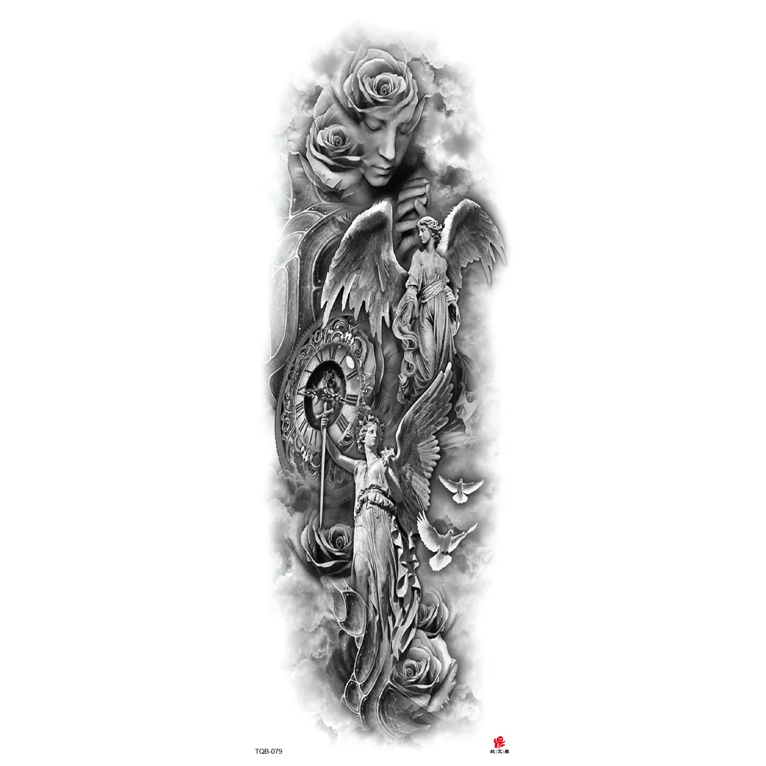 High Quality New Design Sexy Lower Black Tattoos Sticker Custom Private Label Full Arm Mehndi Tattoo Sticker