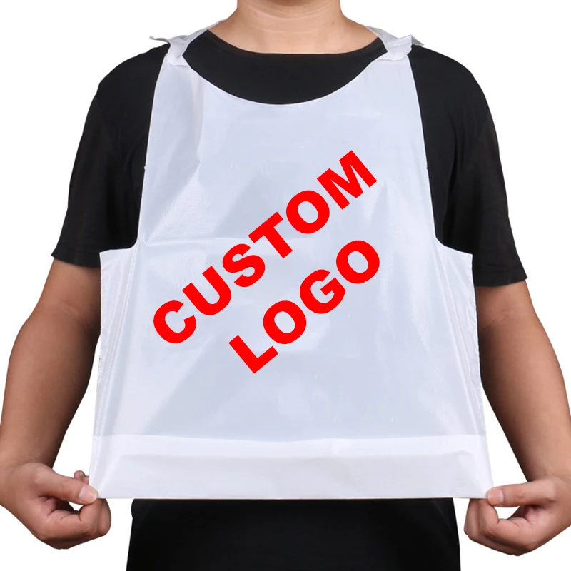 Custom Printed seafood boil Restaurant Disposable Plastic Bib for Eating