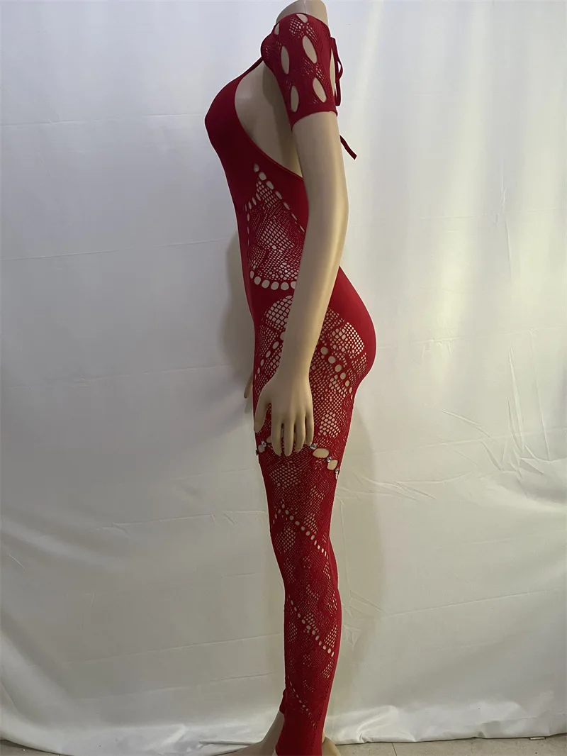 Valentines Clothes 2024 Outfits Short Sleeves Spandex Full Bodysuits for Women Sexy Cutout Shapewear Lace Bodysuit Thong