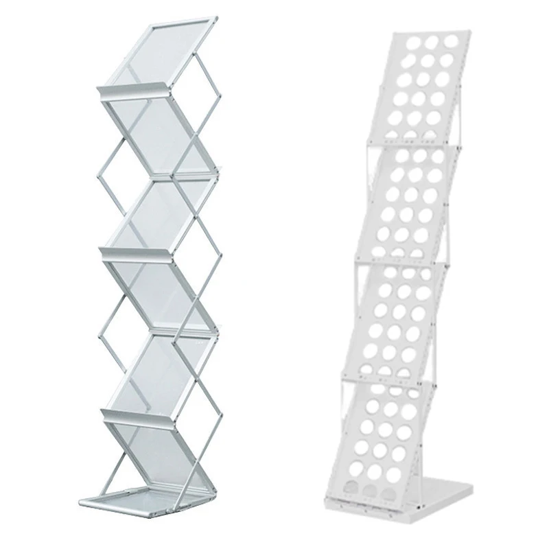 newspaper foldable literature display stands  catalogue shelf  brochure holder magazine rack with screwless stick